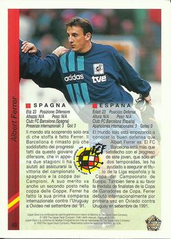 1993 Upper Deck World Cup Preview (Spanish/Italian) #43 Albert Ferrer Back