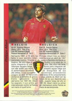 1993 Upper Deck World Cup Preview (Spanish/Italian) #50 Philippe Albert Back