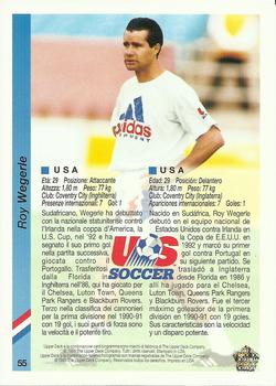1993 Upper Deck World Cup Preview (Spanish/Italian) #55 Roy Wegerle Back