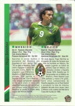1993 Upper Deck World Cup Preview (Spanish/Italian) #64 Hugo Sanchez Back