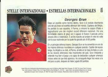 1993 Upper Deck World Cup Preview (Spanish/Italian) #103 Georges Grun Back