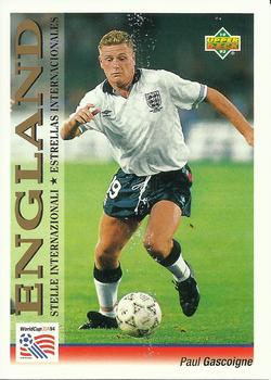 1993 Upper Deck World Cup Preview (Spanish/Italian) #107 Paul Gascoigne Front