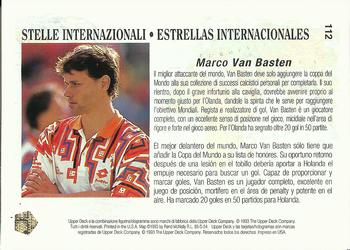 1993 Upper Deck World Cup Preview (Spanish/Italian) #112 Marco Van Basten Back