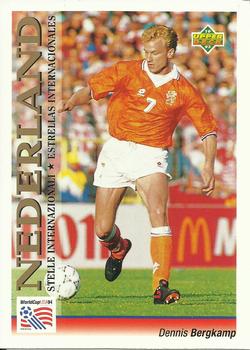 1993 Upper Deck World Cup Preview (Spanish/Italian) #123 Dennis Bergkamp Front