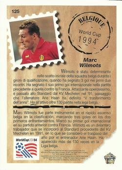 1993 Upper Deck World Cup Preview (Spanish/Italian) #125 Marc Wilmots Back