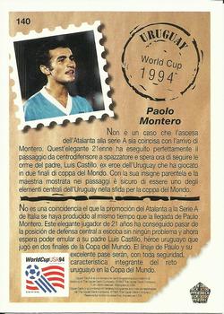 1993 Upper Deck World Cup Preview (Spanish/Italian) #140 Paolo Montero Back
