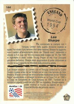 1993 Upper Deck World Cup Preview (Spanish/Italian) #144 Lee Sharpe Back
