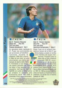 1993 Upper Deck World Cup Preview (Spanish/Italian) #156 Diego Fuser Back