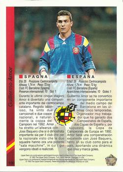 1993 Upper Deck World Cup Preview (Spanish/Italian) #159 Guillermo Amor Back
