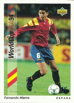 1993 Upper Deck World Cup Preview (Spanish/Italian) #180 Fernando Hierro Front