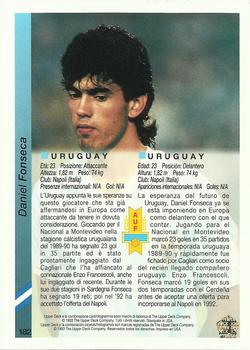 1993 Upper Deck World Cup Preview (Spanish/Italian) #182 Daniel Fonseca Back