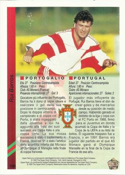 1993 Upper Deck World Cup Preview (Spanish/Italian) #189 Rui Barros Back
