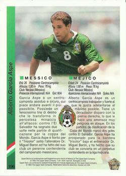 1993 Upper Deck World Cup Preview (Spanish/Italian) #196 Alberto Garcia Aspe Back