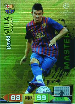 2011-12 Panini Adrenalyn XL UEFA Champions League - Masters #328 David Villa Front
