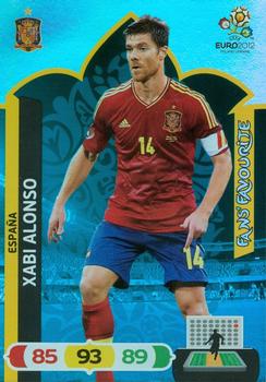 2012 Panini Adrenalyn XL Euro - Fans' Favourites #NNO Xabi Alonso Front