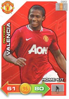2011-12 Panini Adrenalyn XL Manchester United #20 Antonio Valencia Front