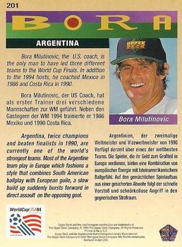 1993 Upper Deck World Cup Preview (English/German) #201 Argentina Back