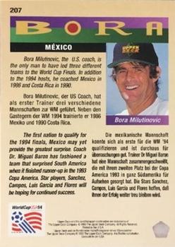 1993 Upper Deck World Cup Preview (English/German) #207 Mexico Back