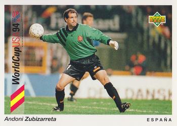 1993 Upper Deck World Cup Preview (English/German) #2 Andoni Zubizarreta Front