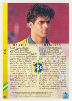 1993 Upper Deck World Cup Preview (English/German) #26 Rai Back
