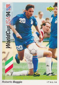 1993 Upper Deck World Cup Preview (English/German) #27 Roberto Baggio Front