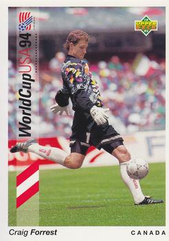 1993 Upper Deck World Cup Preview (English/German) #30 Craig Forrest Front
