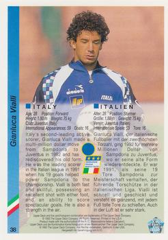 1993 Upper Deck World Cup Preview (English/German) #38 Gianluca Vialli Back