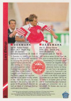 1993 Upper Deck World Cup Preview (English/German) #48 Lars Elstrup Back