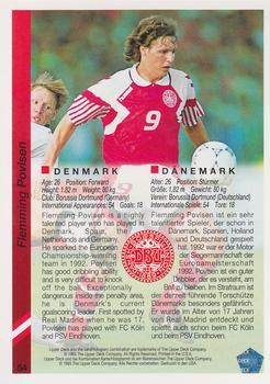 1993 Upper Deck World Cup Preview (English/German) #54 Flemming Povlsen Back