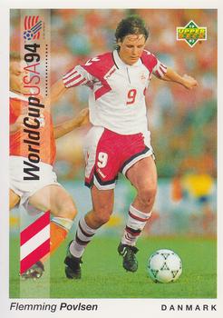 1993 Upper Deck World Cup Preview (English/German) #54 Flemming Povlsen Front