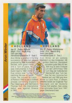 1993 Upper Deck World Cup Preview (English/German) #60 Aron Winter Back