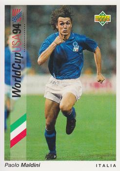 1993 Upper Deck World Cup Preview (English/German) #74 Paolo Maldini Front