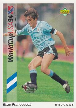 1993 Upper Deck World Cup Preview (English/German) #84 Enzo Francescoli Front