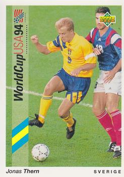 1993 Upper Deck World Cup Preview (English/German) #87 Jonas Thern Front