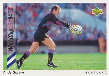 1993 Upper Deck World Cup Preview (English/German) #95 Andy Goram Front