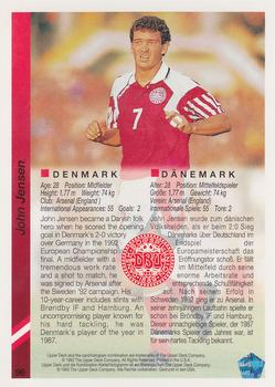 1993 Upper Deck World Cup Preview (English/German) #96 John Jensen Back