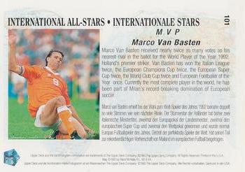 1993 Upper Deck World Cup Preview (English/German) #101 Marco Van Basten Back