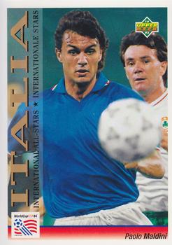 1993 Upper Deck World Cup Preview (English/German) #104 Paolo Maldini Front