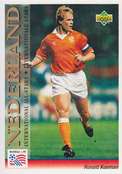1993 Upper Deck World Cup Preview (English/German) #105 Ronald Koeman Front