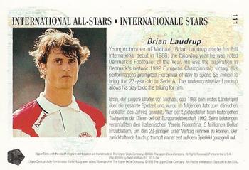 1993 Upper Deck World Cup Preview (English/German) #111 Brian Laudrup Back