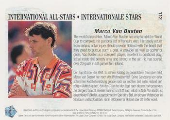 1993 Upper Deck World Cup Preview (English/German) #112 Marco Van Basten Back