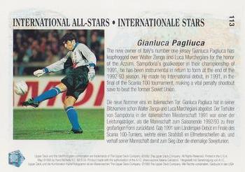 1993 Upper Deck World Cup Preview (English/German) #113 Gianluca Pagliuca Back
