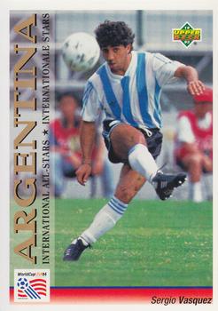 1993 Upper Deck World Cup Preview (English/German) #114 Sergio Vasquez Front