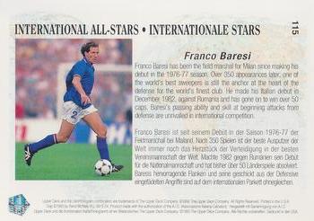 1993 Upper Deck World Cup Preview English/German #115 Franco Baresi Back