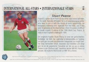 1993 Upper Deck World Cup Preview (English/German) #118 Stuart Pearce Back