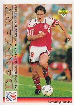 1993 Upper Deck World Cup Preview (English/German) #122 Flemming Povlsen Front