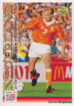 1993 Upper Deck World Cup Preview (English/German) #123 Dennis Bergkamp Front
