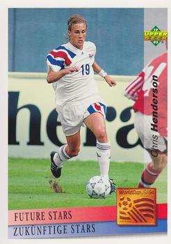 1993 Upper Deck World Cup Preview (English/German) #132 Chris Henderson Front