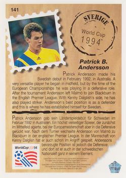 1993 Upper Deck World Cup Preview (English/German) #141 Patrik Andersson Back