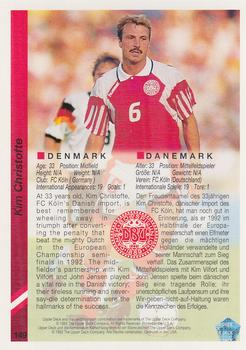 1993 Upper Deck World Cup Preview (English/German) #149 Kim Christofte Back